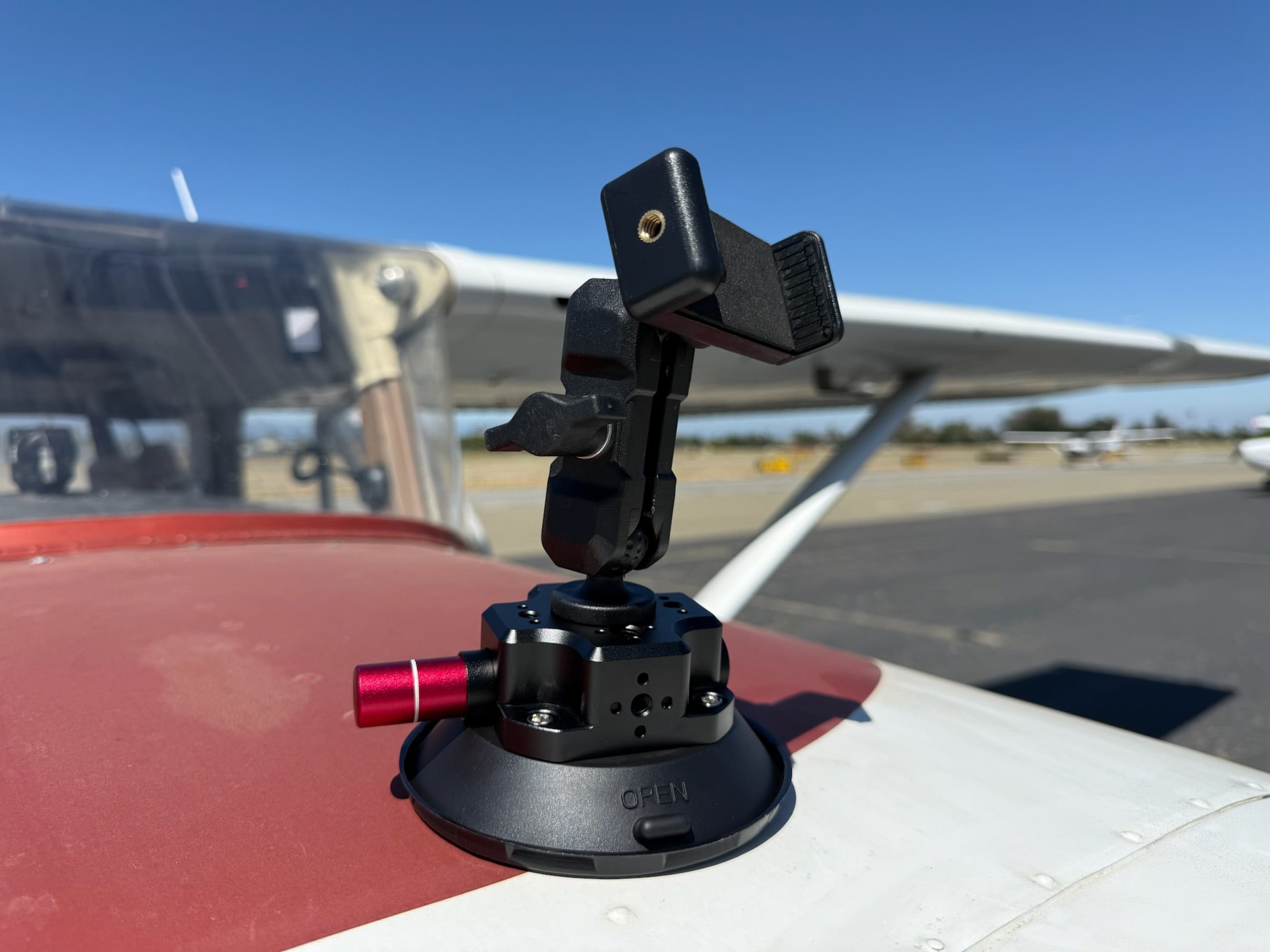 4.5-Inch Suction + Phone Holder, primary external view photographed outside the aircraft